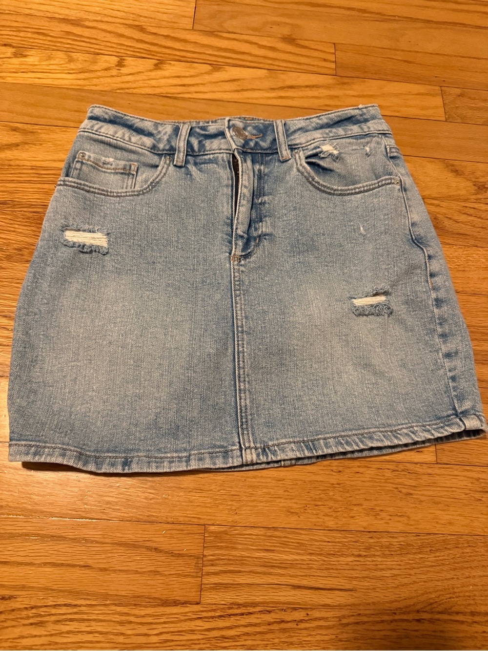 Garage Denim Distressed Skirt Size Small